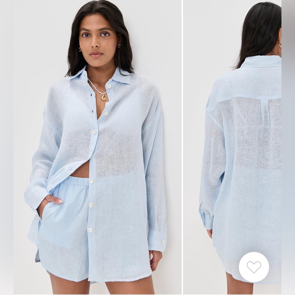 Vitamin A Light Blue Button-Up Shirt